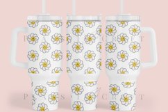 smile daisy 40oz quencher tumbler sublimation full wrap high resolution transparant background