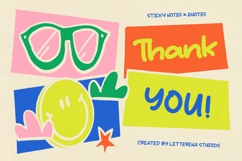 Smile Hug Sticky Notes Font Product Image 15