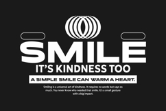 Smile Its Kindness Too Urban Typography T-shirt Design Product Image 1