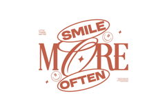 Smile More Often Minimal Typography Quotes for T shirt Product Image 1