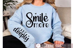 Smile more Sleeve SVG Design Product Image 3