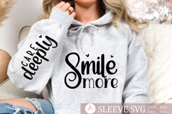 Smile more Sleeve SVG Design Product Image 2