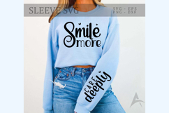 Smile more Sleeve SVG Design Product Image 1