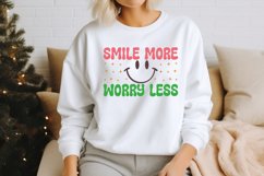 Smile more worry less SVG , Inspirational Quotes SVG Product Image 2
