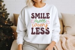 Smile more worry less SVG , Inspirational SVG Product Image 2