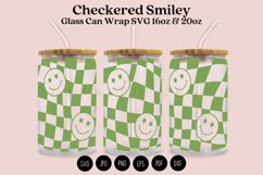 smiley checkered, st patricks day, seamless pattern, template for libbey can glass full wrap for 16oz and 20oz glass, suitable for cricut, silhouette, and sublimation.