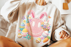 Smiley Face Easter PNG, Bunny Easter PNG, Easter Egg PNG Product Image 5