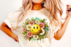 Smiley Face Png, Sublimation Design, Retro Png, Vintage PNG Product Image 2