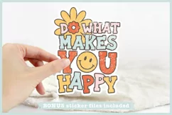 Do What Makes You Happy PNG | Distressed Hippie Sublimation Product Image 3