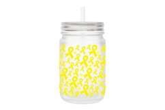 Endometriosis Glass Wrap, Endo Glass Wrap, Yellow Ribbon png Product Image 2
