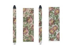 Vintage Flower Pen Wrap, Vintage Pen Wrap, Pen Wrap Product Image 1
