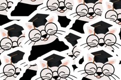 Cat Sticker, Graduation Sticker, Funny Cat Sticker Product Image 1