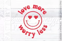 Love more worry less svg, hippie Png Product Image 3