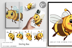 Digital Paper Smiling Bee Product Image 1