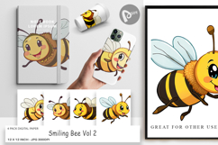 Digital Paper Smiling Bee Product Image 1