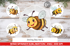 Wind Spinner Smiling Bee Product Image 1