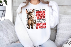 Smiling Donkey German Quote Funny Sublimation PNG Design Product Image 2