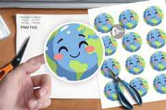 Smiling Earth Sticker Product Image 1