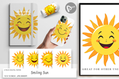 Digital Paper Smiling Sun Product Image 1