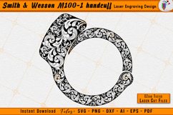 Smith and Wesson M100-1 Handcuff Scroll Laser Engraving Design