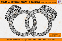 Smith and Wesson M100-1 Handcuff Scroll Laser Engraving Design