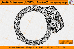 Smith and Wesson M100-1 Handcuff Scroll Laser Engraving Design