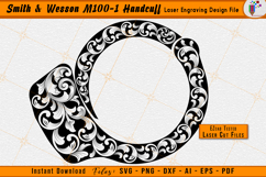 Smith and Wesson M100-1 Handcuff Scroll Laser Engraving Design