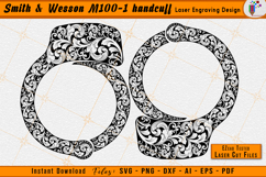 Smith and Wesson M100-1 Handcuff Scroll Laser Engraving Design
