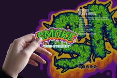 Smoke lettering melted hemp buds effect illustrations Product Image 1