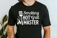 Smoking Hot Grill Master SVG Fathers Day PNG Dad Quote BBQ Product Image 4