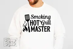 Smoking Hot Grill Master SVG Fathers Day PNG Dad Quote BBQ Product Image 5