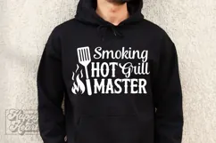Smoking Hot Grill Master SVG Fathers Day PNG Dad Quote BBQ Product Image 3