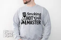 Smoking Hot Grill Master SVG Fathers Day PNG Dad Quote BBQ Product Image 2