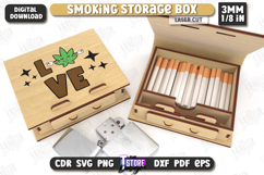 Smoking Storage Box Laser Cut Bundle, Cigarette Box, 3D Box Product Image 13