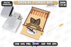 Smoking Storage Box Laser Cut Bundle, Cigarette Box, 3D Box Product Image 5