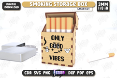 Smoking Storage Box Laser Cut Bundle, Cigarette Box, 3D Box Product Image 7