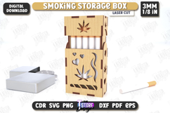 Smoking Storage Box Laser Cut Bundle, Cigarette Box, 3D Box Product Image 12