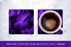 Purple marble texture square coaster sublimation design 005 Product Image 1