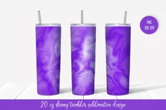 Purple Marble Skinny Tumbler Sublimation Design Product Image 1