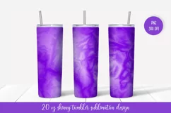 Purple Marble Fluid Skinny Tumbler Sublimation Design Product Image 1