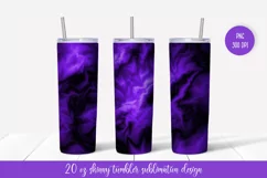 Marble Tumbler Sublimation Wrap. Black Purple Tumbler Design Product Image 1
