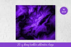 Marble Tumbler Sublimation Wrap. Black Purple Tumbler Design Product Image 2