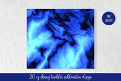 Ice Blue Tumbler Design. Marble Tumbler Sublimation Wrap Product Image 2