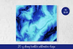 Blue Marble Tumbler Sublimation Design. Tumbler Full Wrap Product Image 2