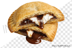 Baked flaky smore hand pie pastry turnover PNG dessert art Product Image 1