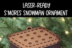 S&#039;mores Snowman Ornament Laser Ready SVG | Holiday Laser SVG Product Image 3