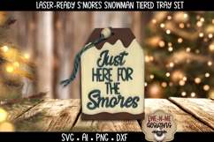 S&#039;mores Snowman Tiered Tray SVG | Six Laser Cut SVG Files Product Image 6