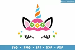 Summer Unicorn SVG, Unicorn Face, Summer Shirt Design Product Image 2