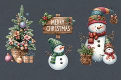 Cute Snowman. Christmas clipart. PNG sublimation Product Image 2