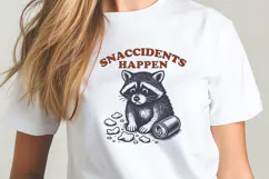 Snaccidents Happen SVG PNG | Sad Raccoon with Chips Clipart Product Image 3
